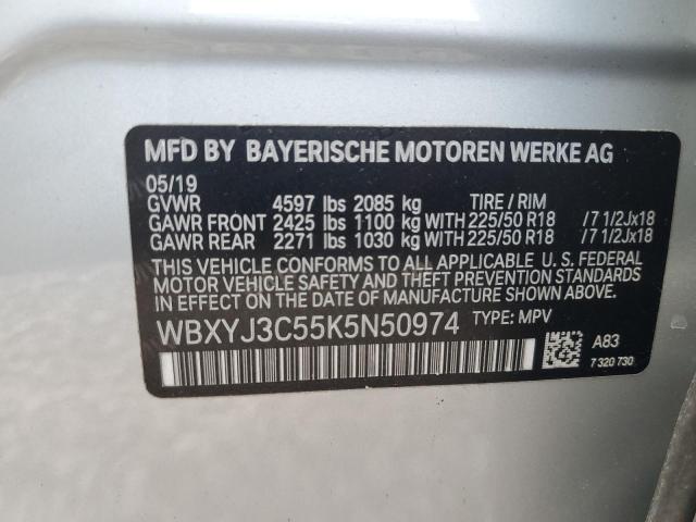2019 BMW X2 SDRIVE2 WBXYJ3C55K5N50974