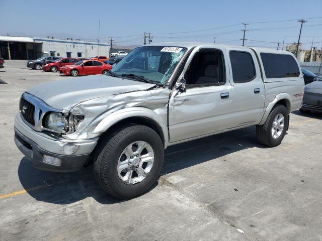 TOYOTA TACOMA DOU 2002 silver crew pic gas 5TEHN72N42Z019143 photo #1