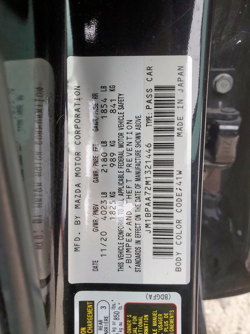 2021 MAZDA 3 JM1BPAA72M1321446