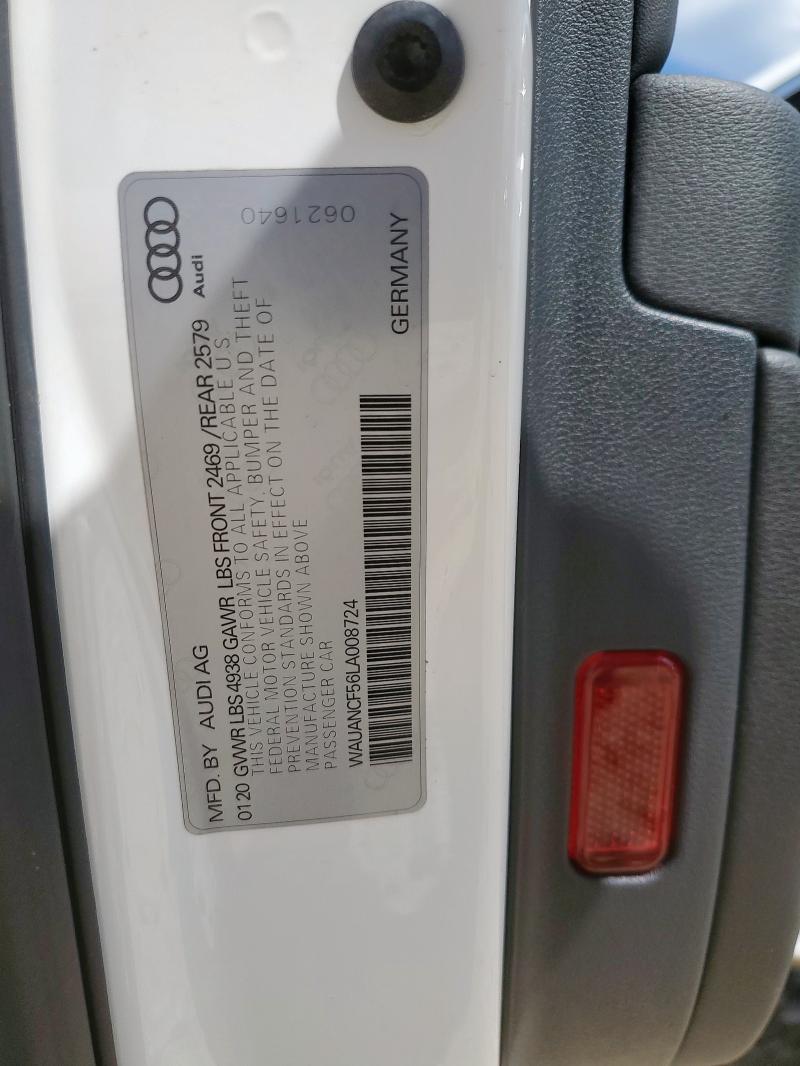2020 AUDI A5 PREMIUM WAUANCF56LA008724