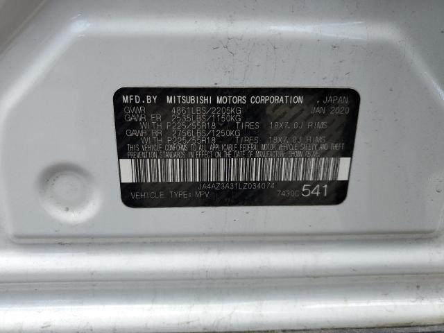 2020 MITSUBISHI OUTLANDER JA4AZ3A31LZ034074