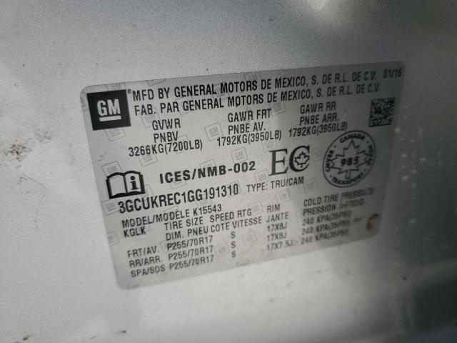 2016 CHEVROLET SILVERADO #3301681653