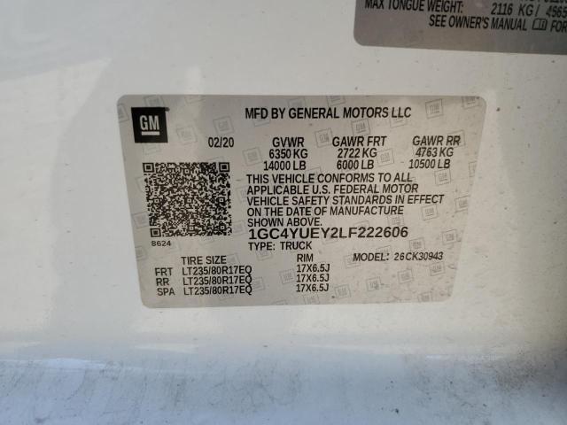 2020 CHEVROLET SILVERADO - 1GC4YUEY2LF222606