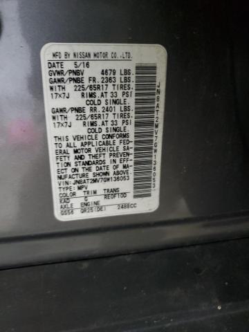 2016 NISSAN ROGUE S JN8AT2MV7GW136053