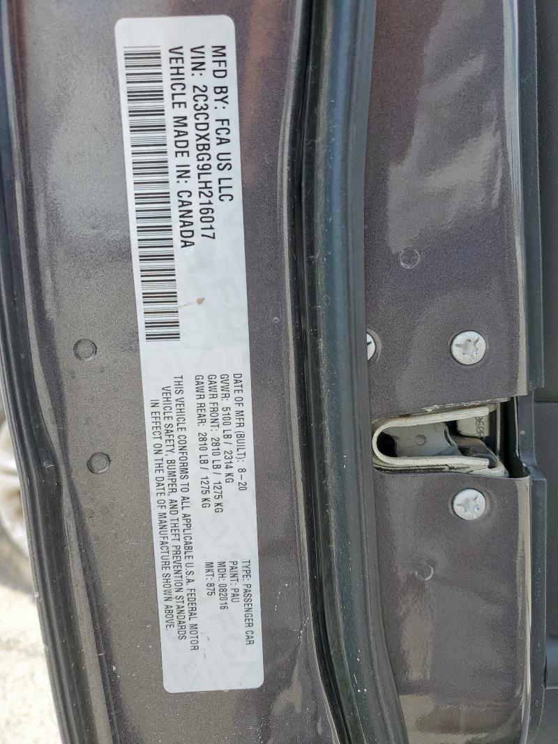 2020 DODGE CHARGER SX 2C3CDXBG9LH216017