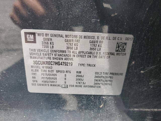 2017 CHEVROLET SILVERADO - 3GCUKREC7HG479219