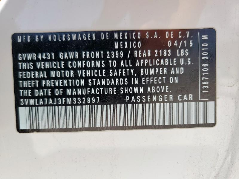 2015 VOLKSWAGEN JETTA TDI 3VWLA7AJ3FM332897