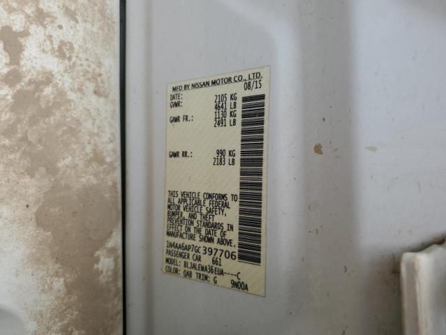 2016 NISSAN MAXIMA 3.5 - 1N4AA6AP7GC397706