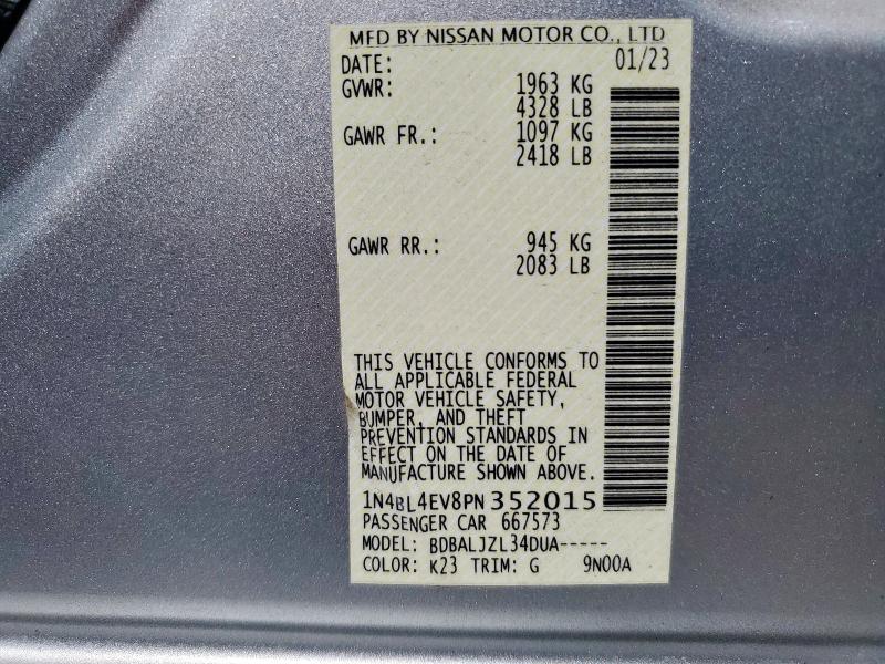 2023 NISSAN ALTIMA SL - 1N4BL4EV8PN352015