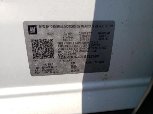 2020 CHEVROLET BLAZER 2LT 3GNKBCR42LS712590