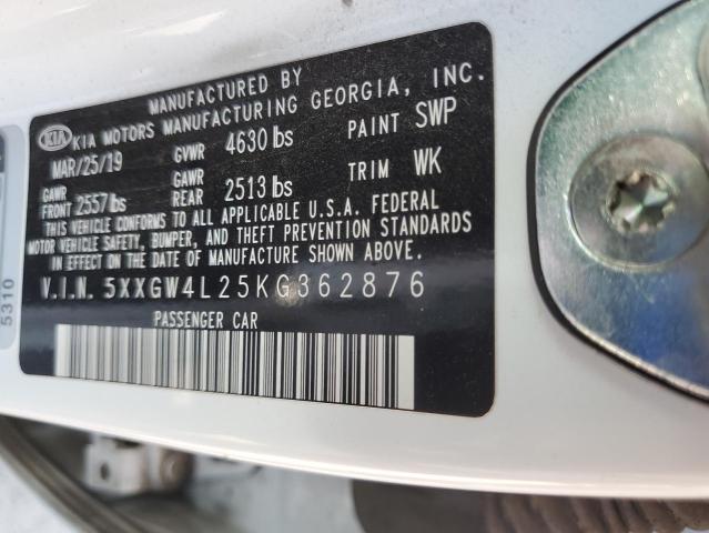 2019 KIA OPTIMA SX 5XXGW4L25KG362876
