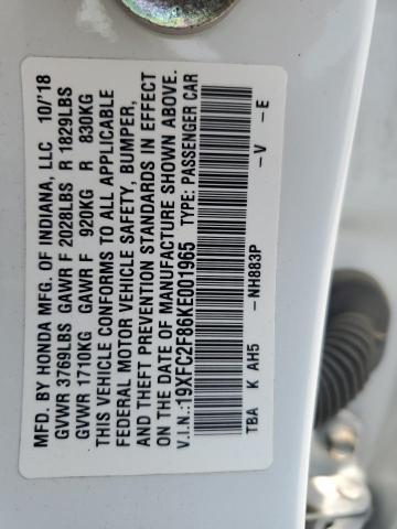 2019 HONDA CIVIC SPOR - 19XFC2F86KE001965