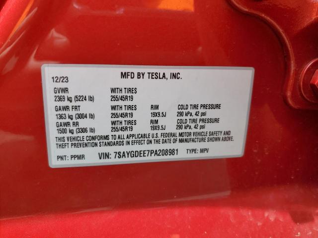 2023 TESLA MODEL Y - 7SAYGDEE7PA208981