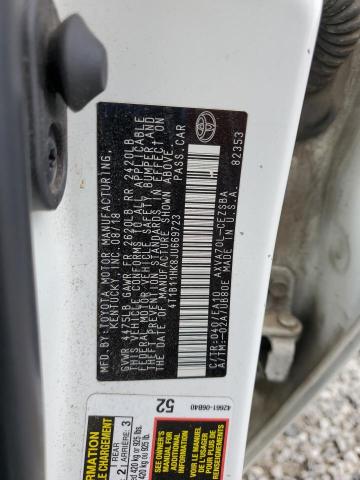 2018 TOYOTA CAMRY L 4T1B11HK8JU669723