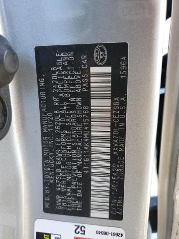 2021 TOYOTA CAMRY SE - 4T1G11AK4MU415768