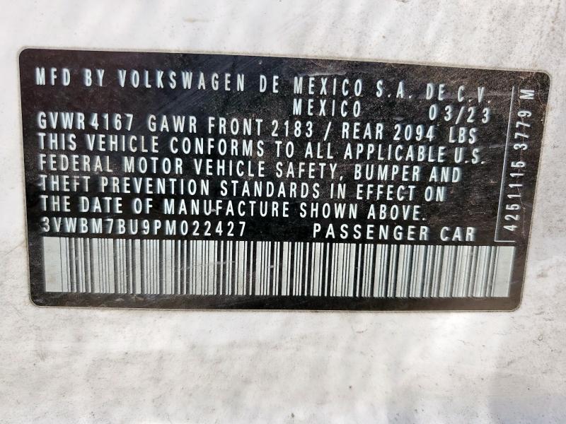 2023 VOLKSWAGEN JETTA SPOR 3VWBM7BU9PM022427