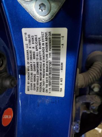 2016 HONDA CIVIC EX 19XFC2F78GE021567