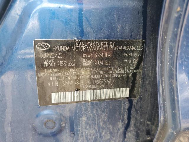 2020 HYUNDAI ELANTRA SE 5NPD84LFXLH607967