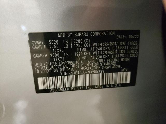 2022 SUBARU OUTBACK WILDERNESS 4S4BTGUD4N3255239