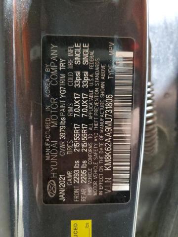 2021 HYUNDAI KONA SEL P KM8K62AA9MU731806