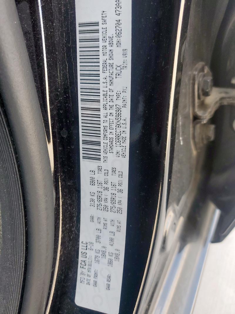 2019 RAM 1500 TRADE 1C6RRECT6KN596907