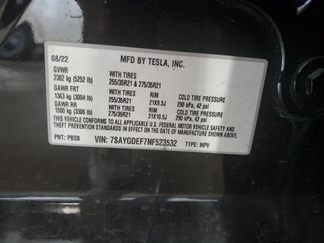 2022 TESLA MODEL Y - 7SAYGDEF7NF523532
