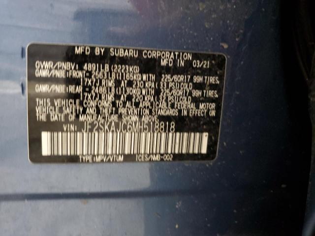 2021 SUBARU FORESTER P JF2SKAJC6MH518818