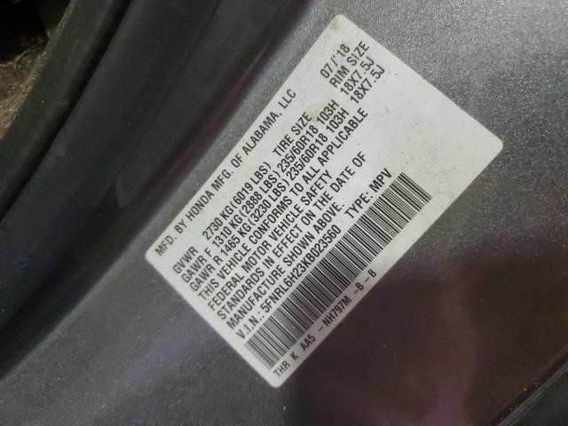 2019 HONDA ODYSSEY LX 5FNRL6H23KB023560