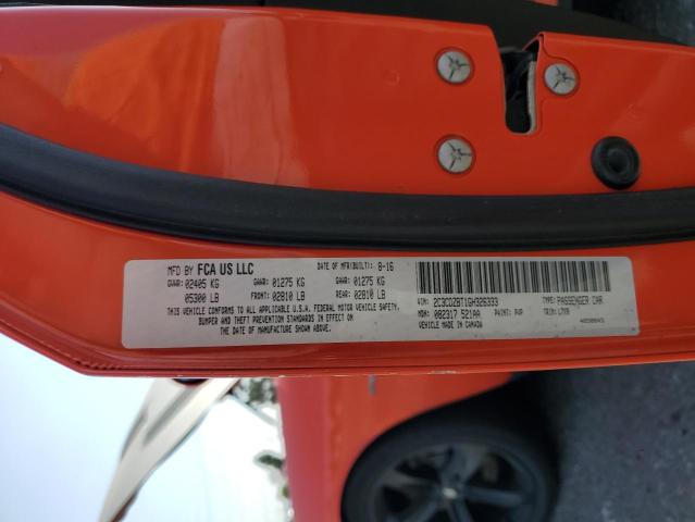 2016 DODGE CHALLENGER 2C3CDZBT1GH326333