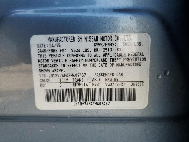 2015 INFINITI Q50 BASE JN1BV7AR4FM407467