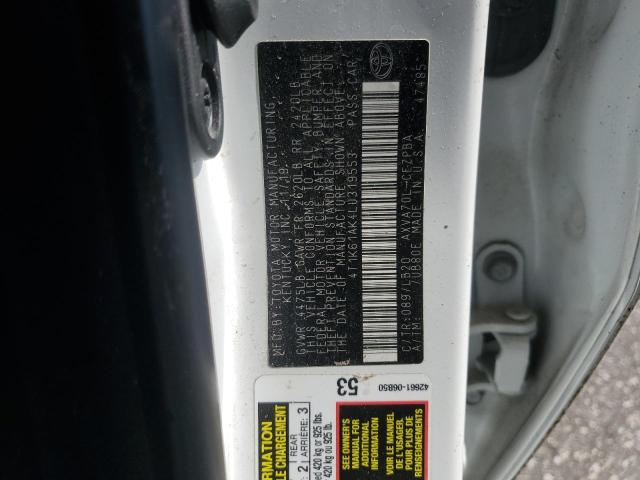 2020 TOYOTA CAMRY XSE 4T1K61AK4LU319553