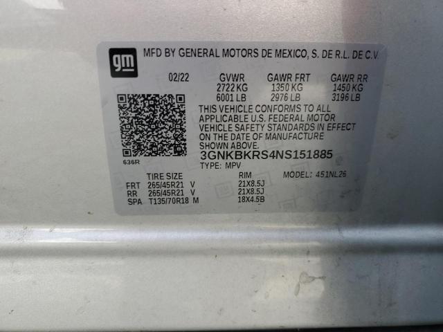 2022 CHEVROLET BLAZER RS 3GNKBKRS4NS151885