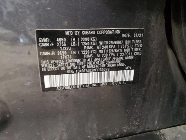 2022 SUBARU OUTBACK PR - 4S4BTADC8N3130376