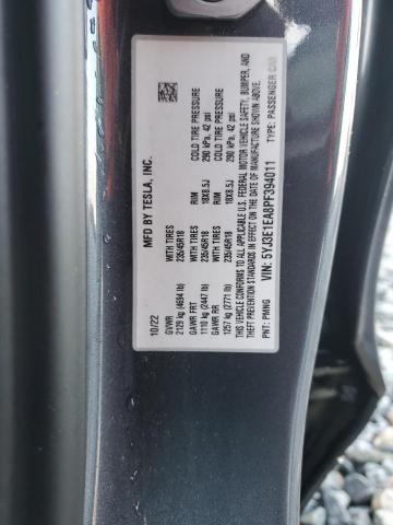 2023 TESLA MODEL 3 - 5YJ3E1EA8PF394011
