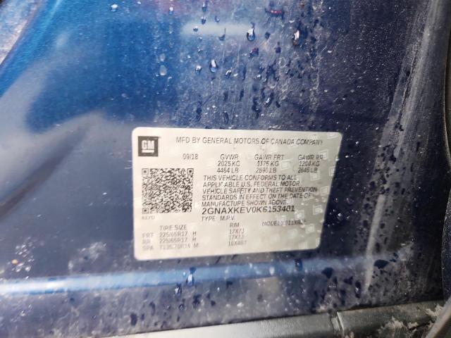 2019 CHEVROLET EQUINOX LT - 2GNAXKEV0K6153401