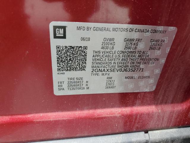 2018 CHEVROLET EQUINOX LT - 2GNAXSEV0J6352771