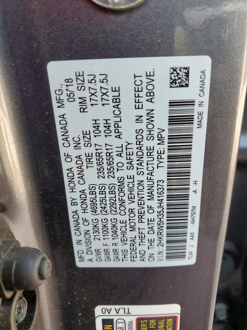 2018 HONDA CR-V LX 2HKRW5H35JH416373