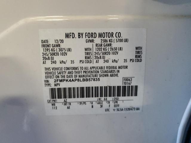 2020 FORD EDGE ST 2FMPK4AP8LBB57835