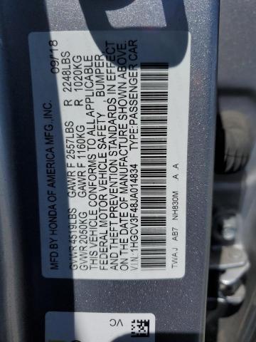 2018 HONDA ACCORD HYB - 1HGCV3F48JA014834