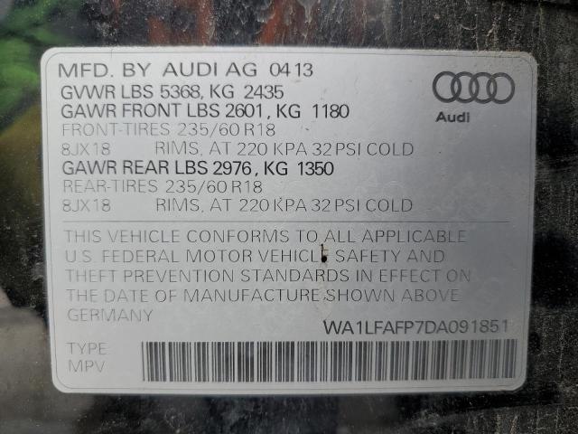 2013 AUDI Q5 PREMIUM - WA1LFAFP7DA091851