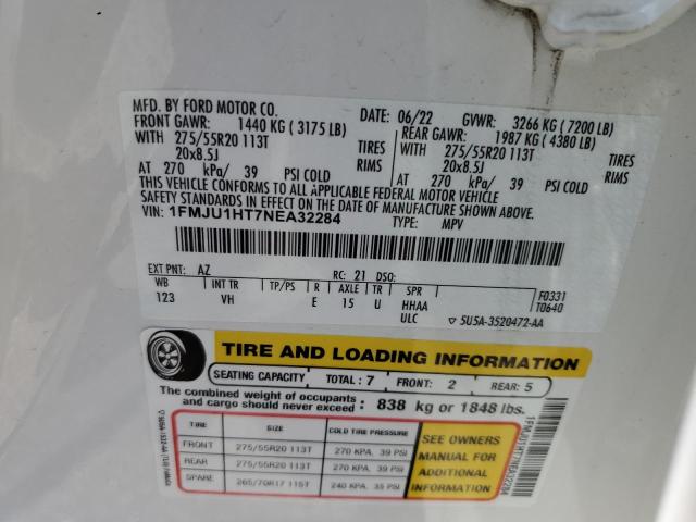 2022 FORD EXPEDITION - 1FMJU1HT7NEA32284