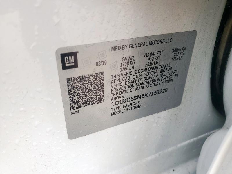 2019 CHEVROLET CRUZE LS 1G1BC5SM5K7153229