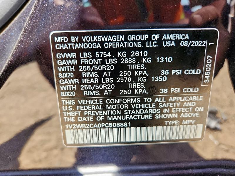 2023 VOLKSWAGEN ATLAS SE 1V2WR2CA0PC508881