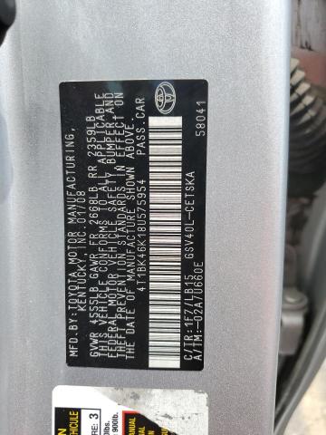 2008 TOYOTA CAMRY LE #3230117492