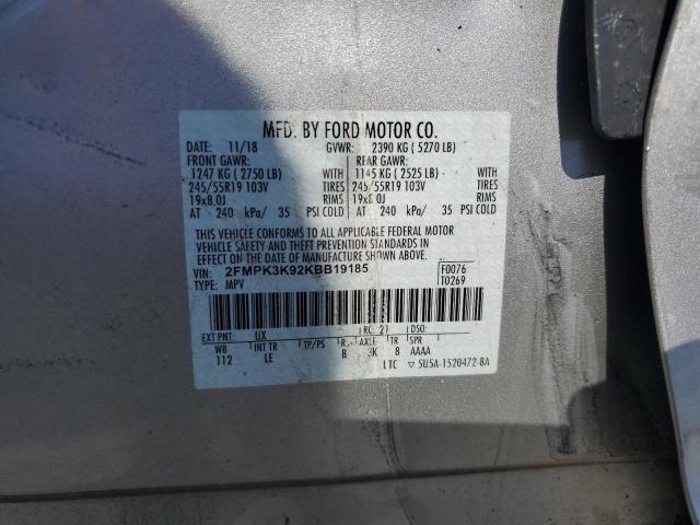 2019 FORD EDGE TITAN - 2FMPK3K92KBB19185