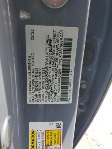 2022 HONDA ACCORD SPO - 1HGCV1F32NA042596