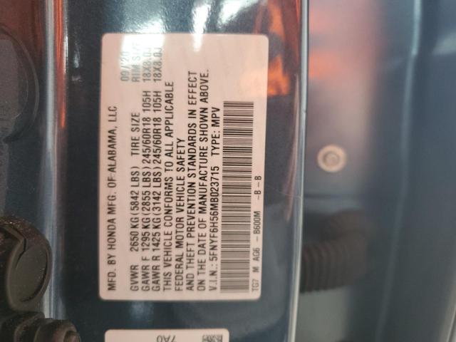 2021 HONDA PILOT EXL - 5FNYF6H56MB023715