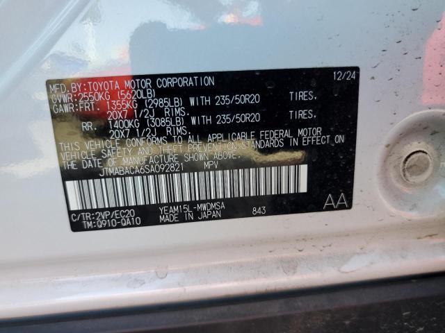 2025 TOYOTA BZ4X XLE JTMABACA6SA092821