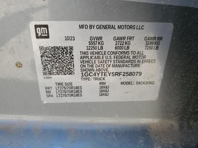 2024 CHEVROLET silverado 1GC4YTEY5RF258079