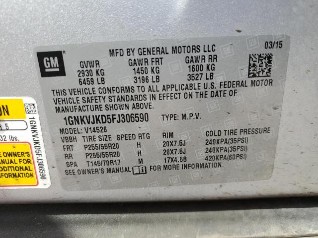 2015 CHEVROLET TRAVERSE L 1GNKVJKD5FJ306590